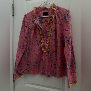 J.Crew Liberty of London Ruffle Blouse Wheat Boutique